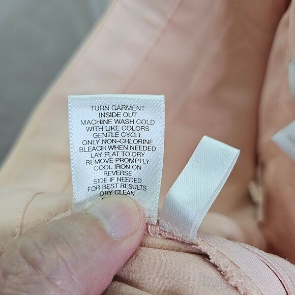 New York & Company Pink Asymmetrical Pleated Mini Skirt Size 10 - Picture 8 of 10